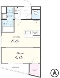 レジデンス高円寺スクエア 1LDKの間取図画像