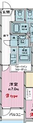 ヨーク所沢II 1Kの間取図画像
