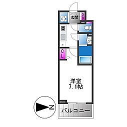 Cion Osaka East Gate 1Kの間取図画像