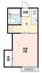 メゾンド・アイ 1階1Kの間取り