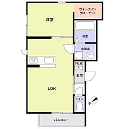 Chaleureux表参道 1LDKの間取図画像