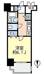 グランヴァン両国II 6階1Kの間取り