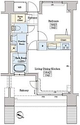 レジディアタワー上池袋 タワー棟 7階1LDKの間取り