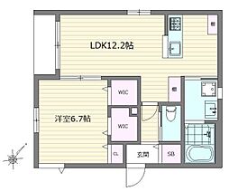 小田急小田原線 町田駅 徒歩13分の賃貸マンション 1階1LDKの間取り