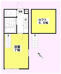 ヴィラージュ町田 1Kの間取図画像