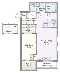 My Style vintage 平井 1LDKの間取図画像