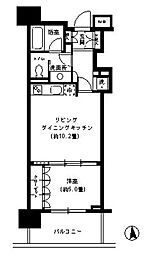 KDXレジデンス芝公園 1LDKの間取図画像