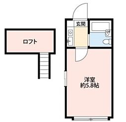 プラザ・ドゥ・エボリ 2階1Kの間取り