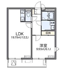 レオネクストファーストワイズ 1LDKの間取図画像
