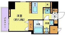 東京メトロ副都心線 東新宿駅 徒歩1分の賃貸マンション 2階ワンルームの間取り