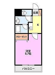 間取図画像 1K