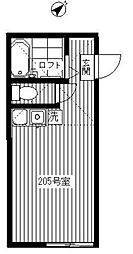 ユナイト新子安トニーベネット ワンルームの間取図画像
