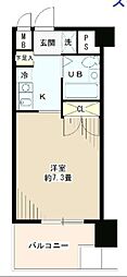 フォレスタ御苑前 ワンルームの間取図画像