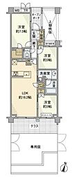 プラウド富士見ヶ丘コートテラス 3LDKの間取図画像