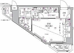 アルテシモシリウス 1Kの間取図画像