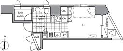 レジディア目白2 1Kの間取図画像