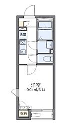レオネクストスマイルエイト 1Kの間取図画像