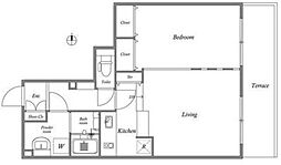 グランパセオ中野 1LDKの間取図画像