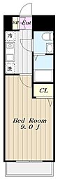 ルポローニア 7階1Kの間取り