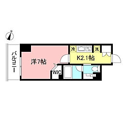 プライムメゾン初台 1Kの間取図画像