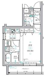アルテシモルスト 2階ワンルームの間取り