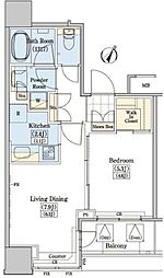 レジディアタワー上池袋タワーサイド 1LDKの間取図画像