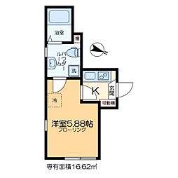 メゾンド・アヴェニール亀有 1階1Kの間取り