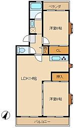 リヴェール町田II 1階2LDKの間取り