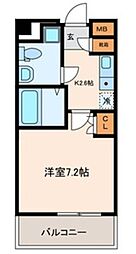 パークサイド西池袋 1Kの間取図画像