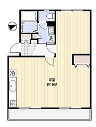 あべりあ ワンルームの間取図画像