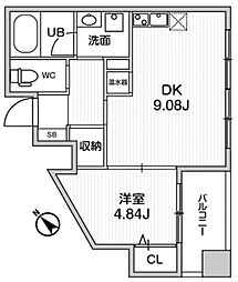 ドゥーエ東高円寺 1LDKの間取図画像