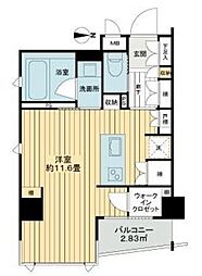 ベルジェンド三鷹ラ・ヴィエ 3階ワンルームの間取り