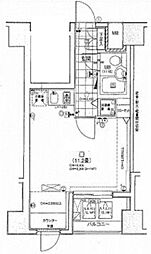 日神デュオステージ笹塚東館 14階ワンルームの間取り