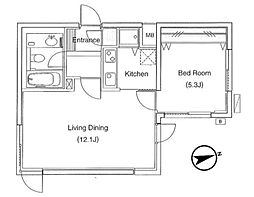 LANAICOZY1271 1LDKの間取図画像