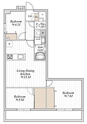 コンフォート津田沼壱番館 5階3LDKの間取り