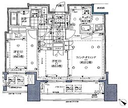 ローレルアイ恵比寿ピアース 2LDKの間取図画像