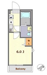 M・Yメゾン百合ヶ丘 1Kの間取図画像