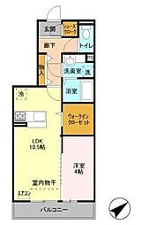 カサ・デ・トレス 2階1LDKの間取り