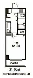 ドミール目白 1Kの間取図画像