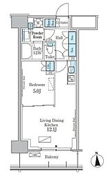 JR総武線 大久保駅 徒歩6分の賃貸マンション 2階1LDKの間取り