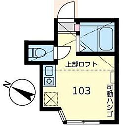 ユナイト中浜バークマン ワンルームの間取図画像