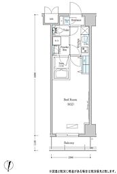アーバネックス清澄白河II EAST棟 2階1Kの間取り