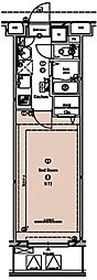 TRADIS日暮里E 1Kの間取図画像