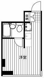 トーカン新宿キャステール ワンルームの間取図画像
