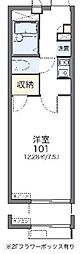 レオパレスレグルス 1Kの間取図画像