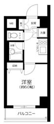 ベローナ武蔵関LUSSO 1Kの間取図画像