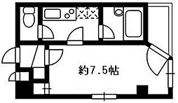 アリア本郷 4階1Kの間取り
