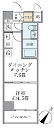 ジオエント駒込 1DKの間取図画像