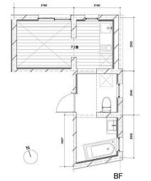 ときわ台のアパートメント 1階ワンルームの間取り
