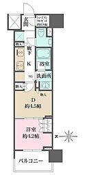 ザ・パークハウスアーバンス渋谷 1DKの間取図画像